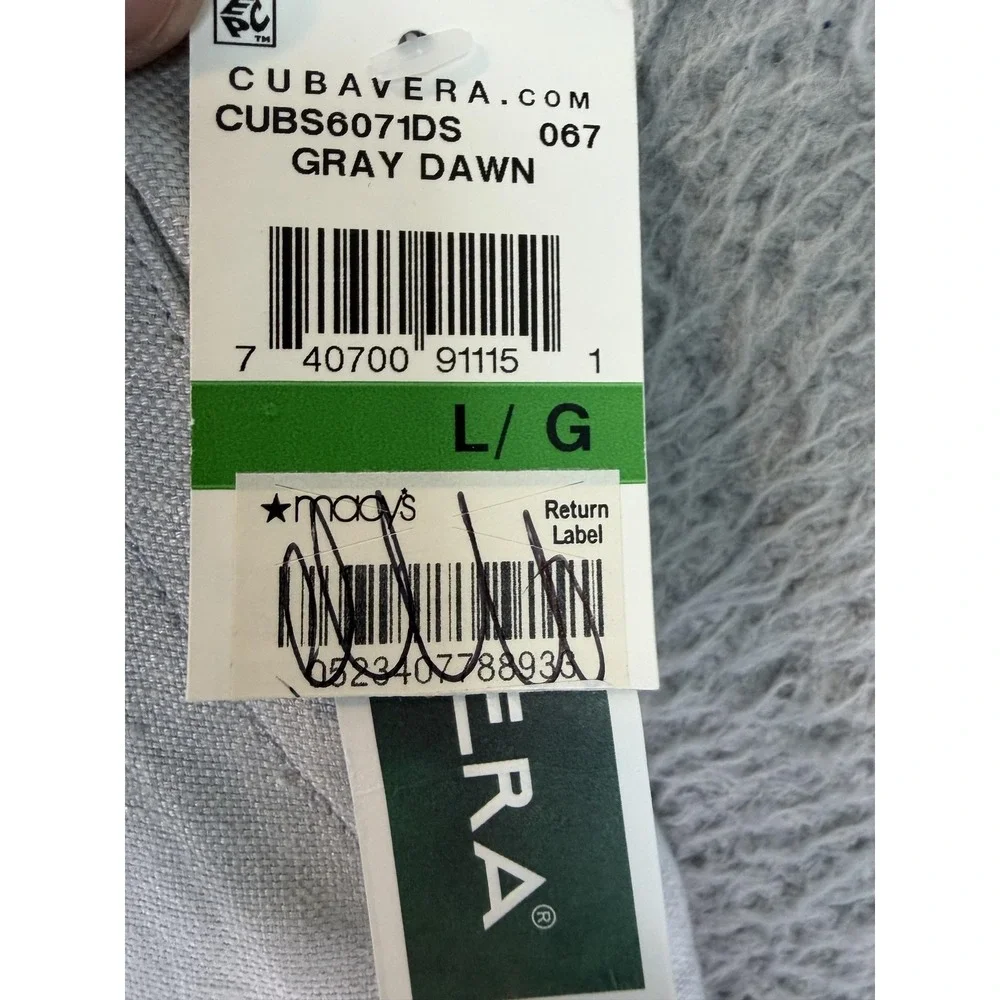 Cubavera Mens Gray Dawn Linen Rayon Relaxed Drawstring Chino Pants CUBS6071DS
